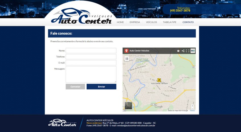 Auto Center Veículos - Fale Conosco